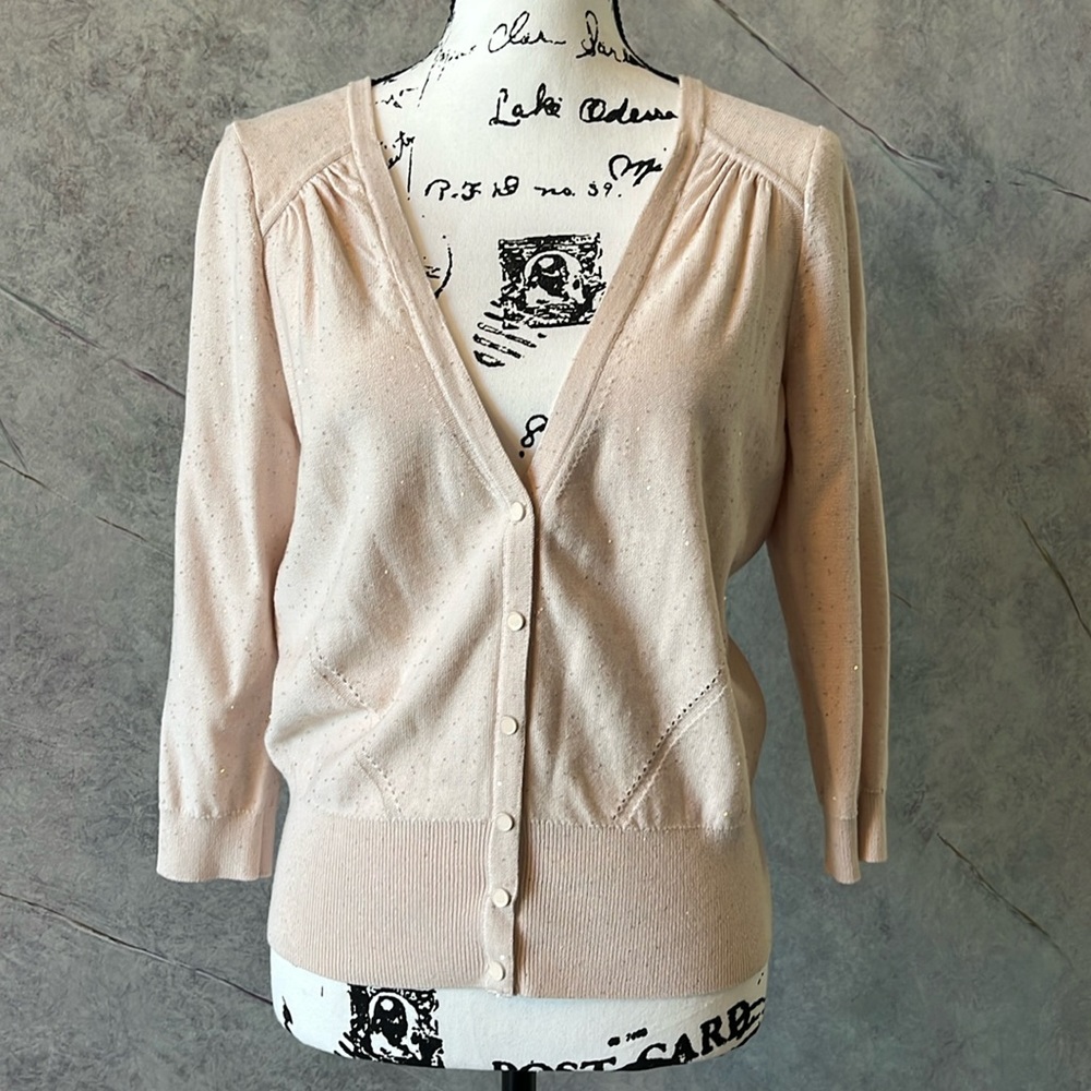 White House Black Market Light Beige or Cream Cardigan